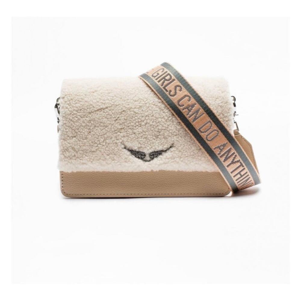 LIKE NEW Zadig & Voltaire Lolita Shearling Crossbody Bag